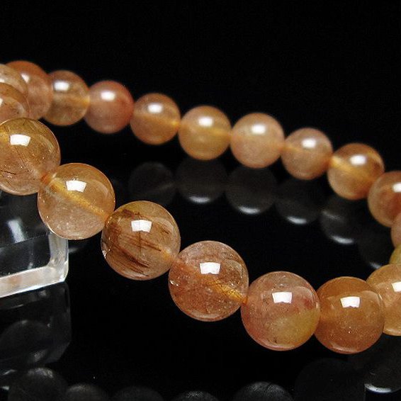 金針ルチル水晶 ブレスレット 10mm [t5-21981]