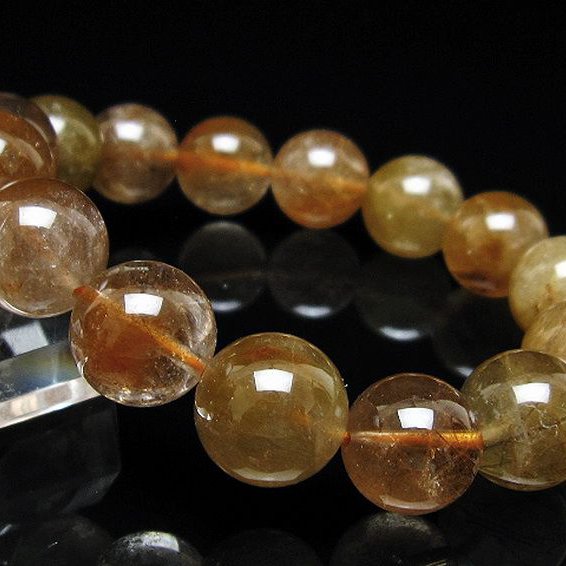 金針ルチル水晶 ブレスレット 14mm [t5-21985]