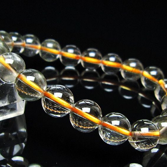 金針ルチル水晶 ブレスレット 9mm [t5-22083]