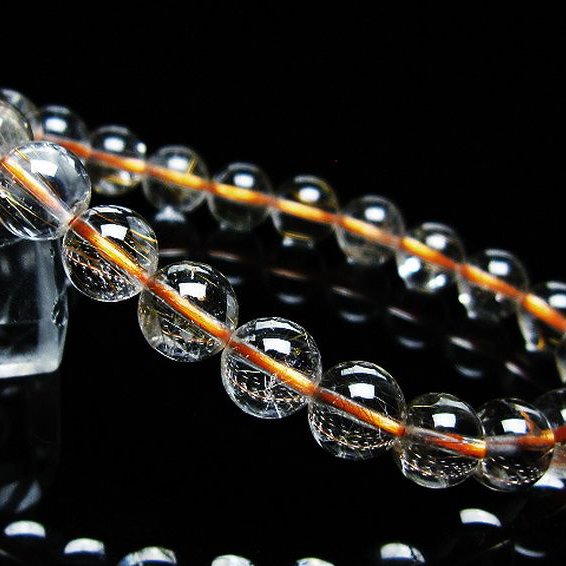 金針ルチル水晶 ブレスレット 8mm [t50-10135]