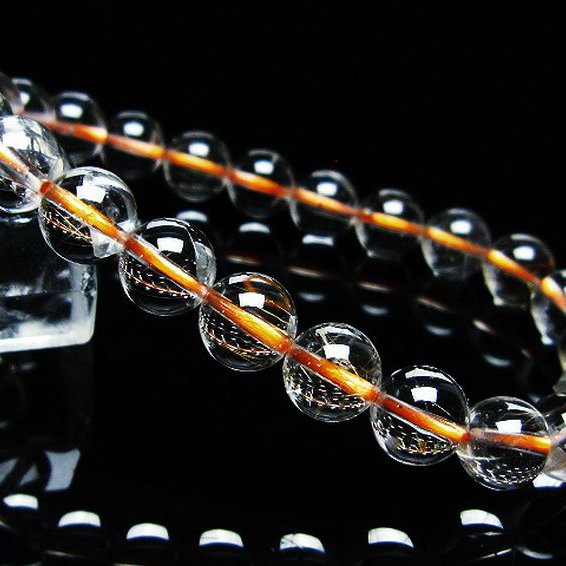 金針ルチル水晶 ブレスレット 8mm [T50-10136]
