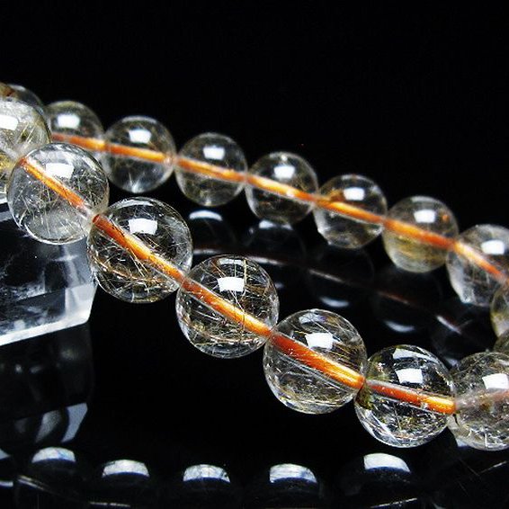 金針ルチル水晶 ブレスレット 11mm [t50-10152]