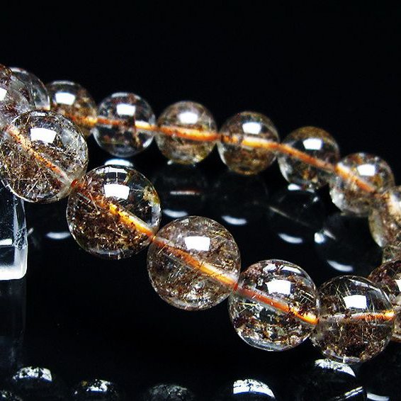 金針ルチル水晶 ブレスレット 12mm [t50-10200]