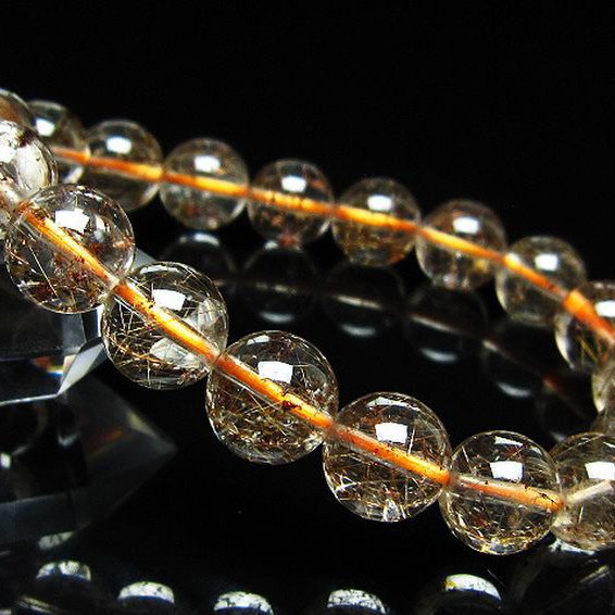 ガーデン水晶 ルチル入り ブレスレット 11mm [t50-10387]