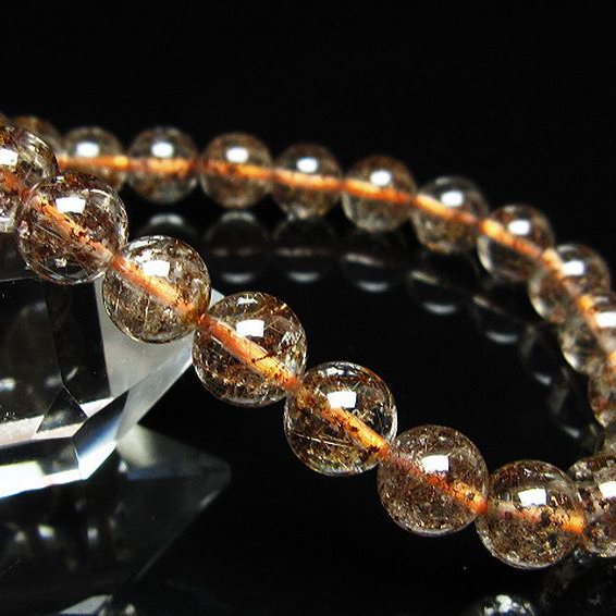 ガーデン水晶 ルチル入り ブレスレット 8mm [t50-10447]