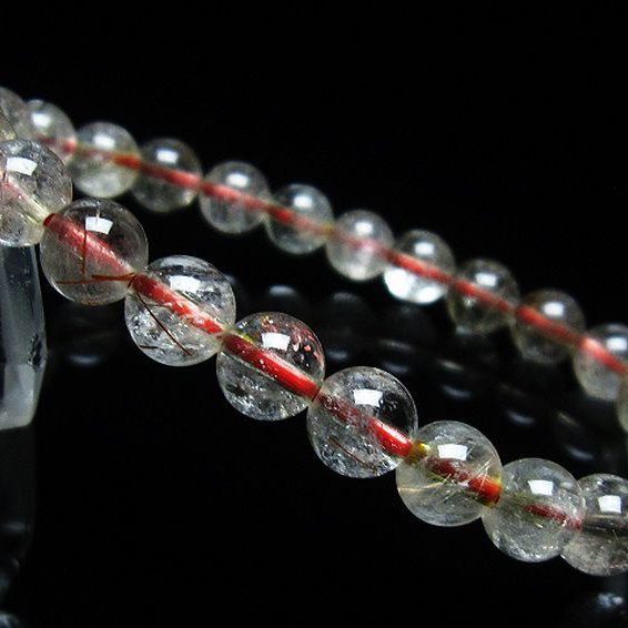 金針ルチル水晶 ブレスレット 7mm [t50-8967]