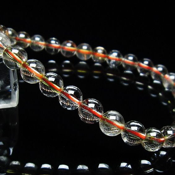 金針ルチル水晶 ブレスレット 6mm [t50-9051]