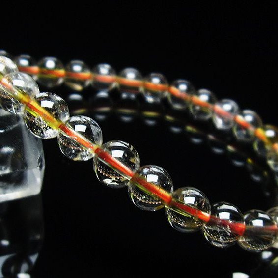 金針ルチル水晶 ブレスレット 7mm [T50-9056]