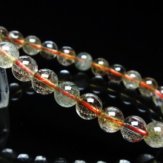 金針ルチル水晶 ブレスレット 8mm [T50-9069]
