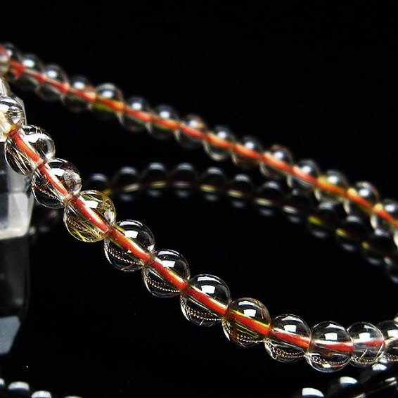 金針ルチル水晶 ブレスレット 5mm [T50-9274]