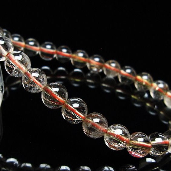 金針ルチル水晶 ブレスレット 7mm [T50-9284]