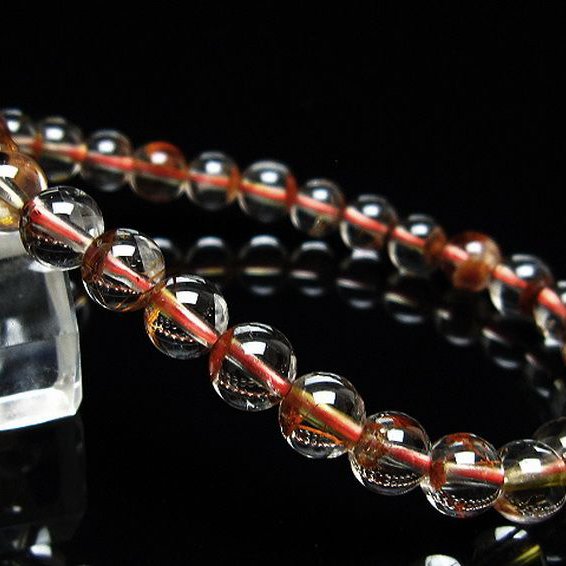 金針ルチル水晶 ブレスレット 7mm [T50-9361]