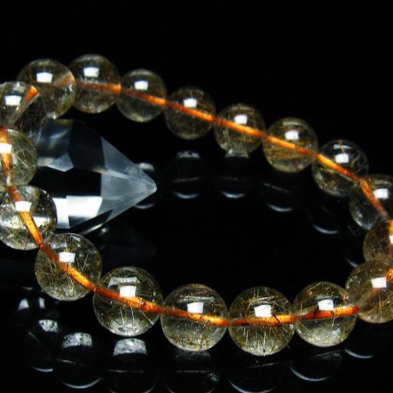 ガーデン水晶 ルチル入り  ブレスレット 11mm [T50-9526]