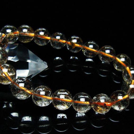 ガーデン水晶 ルチル入り  ブレスレット 10mm [T50-9604]