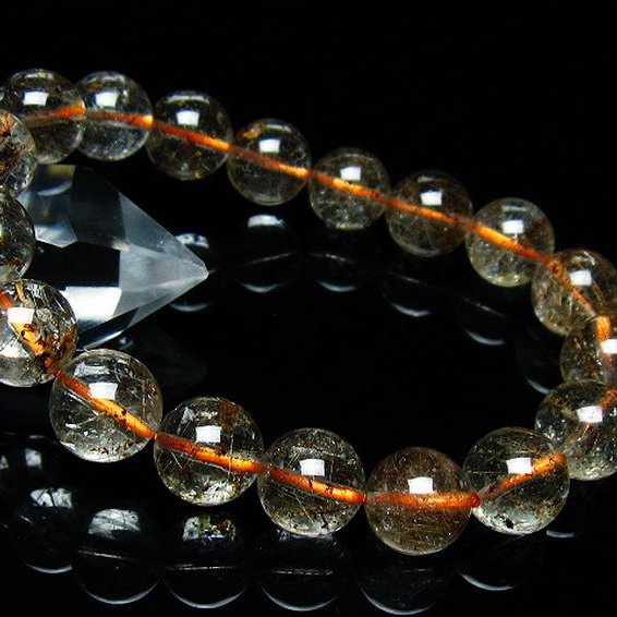 ガーデン水晶 ルチル入り  ブレスレット 12mm [T50-9620]