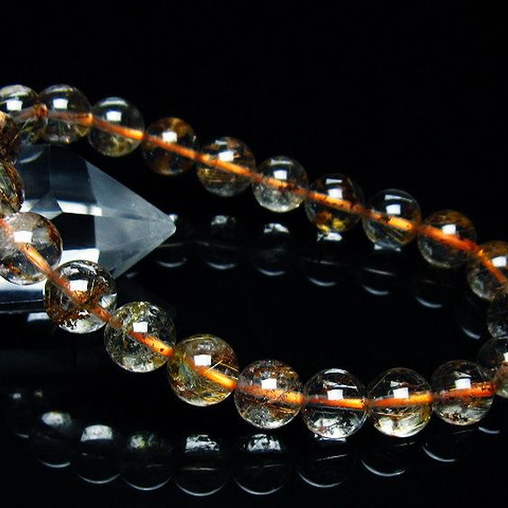 ガーデン水晶 ルチル入り  ブレスレット 8mm [T50-9629]