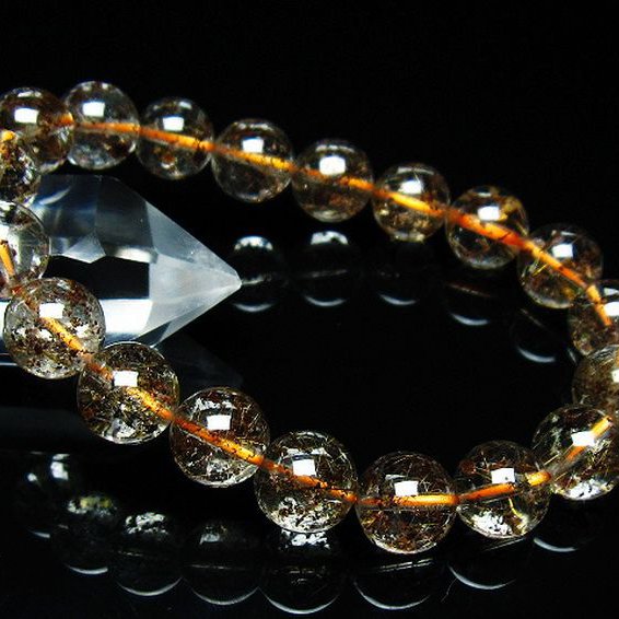 ガーデン水晶 ルチル入り  ブレスレット 10mm [T50-9640]