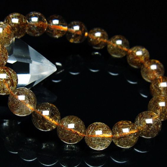 ガーデン水晶 ルチル入り  ブレスレット 10mm [T50-9662]