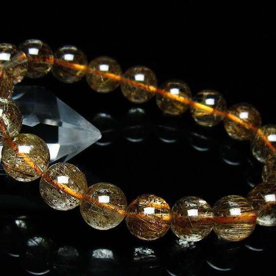 ガーデン水晶 ルチル入り  ブレスレット 10mm [T50-9665]