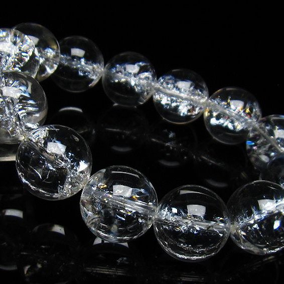 アイリスクォーツ 虹入り レインボークラック水晶 ブレスレット 18mm [T502-8514]