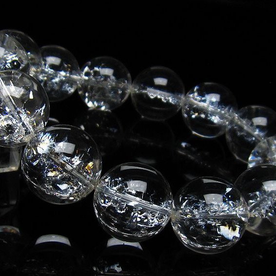 アイリスクォーツ 虹入り レインボークラック水晶 ブレスレット 19mm [T502-8517]