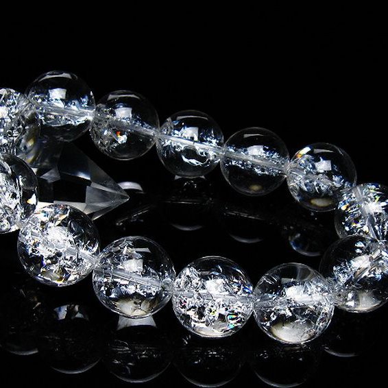 アイリスクォーツ 虹入り レインボークラック水晶 ブレスレット 18mm [T502-8912]