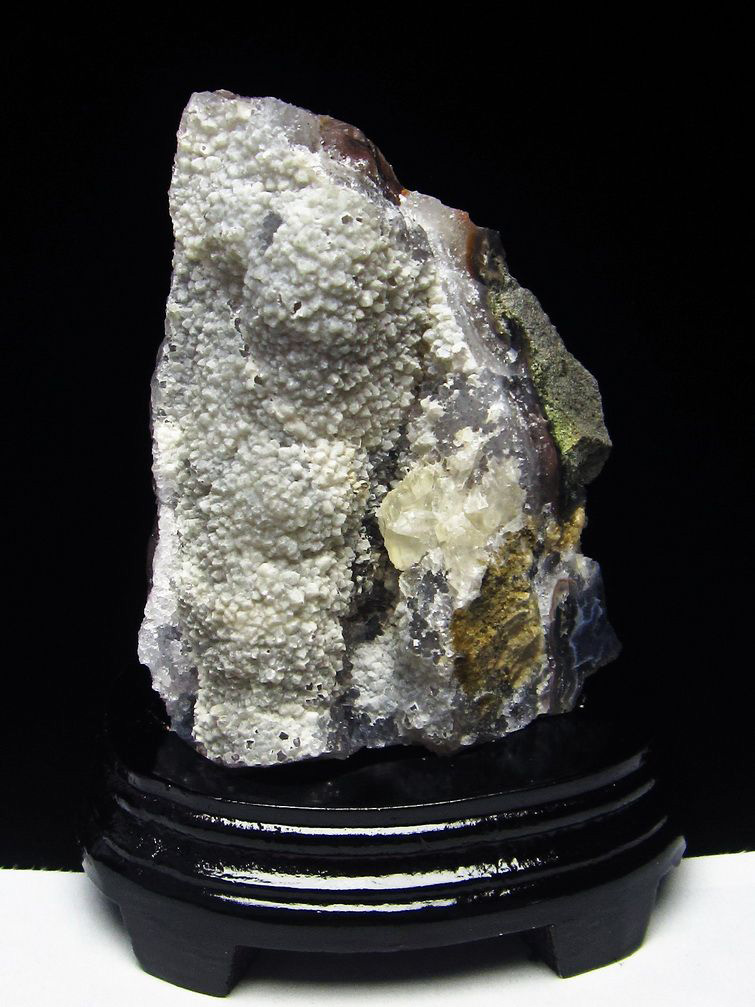 フラワーアメジストクラスター カルサイト共生[T504-6618]