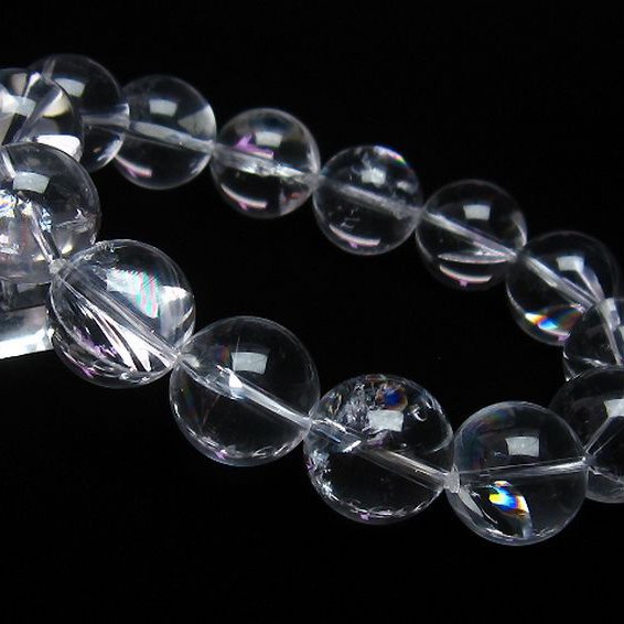 アイリスクォーツ 虹入り レインボー水晶 ブレスレット 16mm [T506-1610]