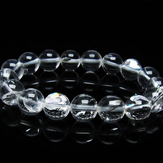 アイリスクォーツ 虹入り  レインボー水晶  ブレスレット  12mm [T506-2457]