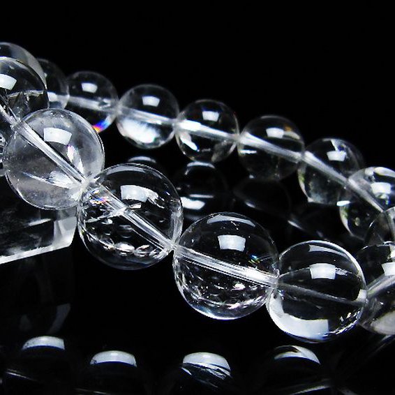 アイリスクォーツ 虹入り レインボー水晶 ブレスレット 13mm [T506-2692]