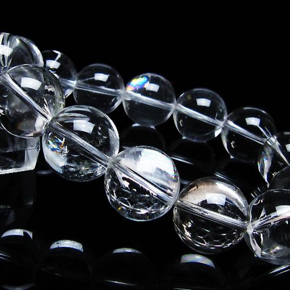 アイリスクォーツ 虹入り レインボー水晶 ブレスレット 17mm [T506-2694]