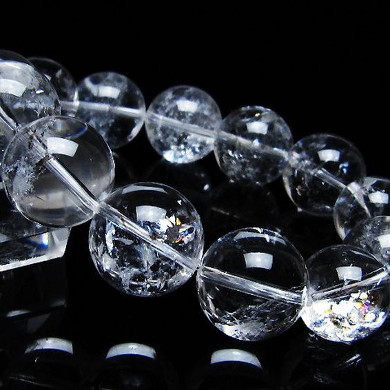 アイリスクォーツ 虹入り レインボー水晶 ブレスレット 16mm [T506-2695]