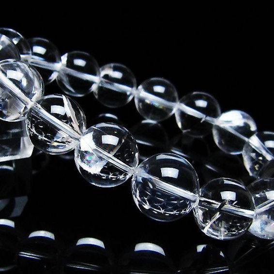 アイリスクォーツ 虹入り レインボー水晶 ブレスレット 14mm [T506-2700]