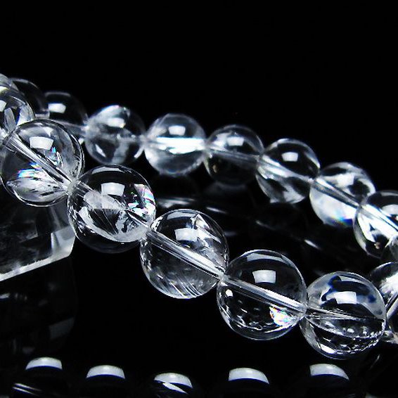 アイリスクォーツ 虹入り レインボー水晶 ブレスレット 12mm [T506-2738]