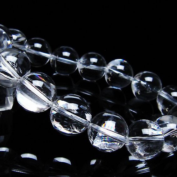 アイリスクォーツ 虹入り レインボー水晶 ブレスレット 14mm [T506-2753]