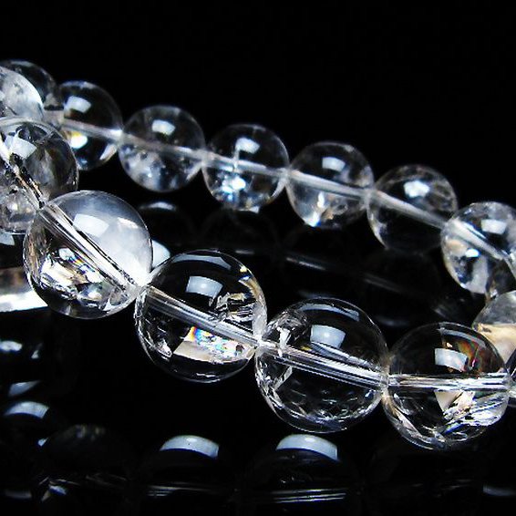 アイリスクォーツ 虹入り レインボー水晶 ブレスレット 13mm [T506-2890]