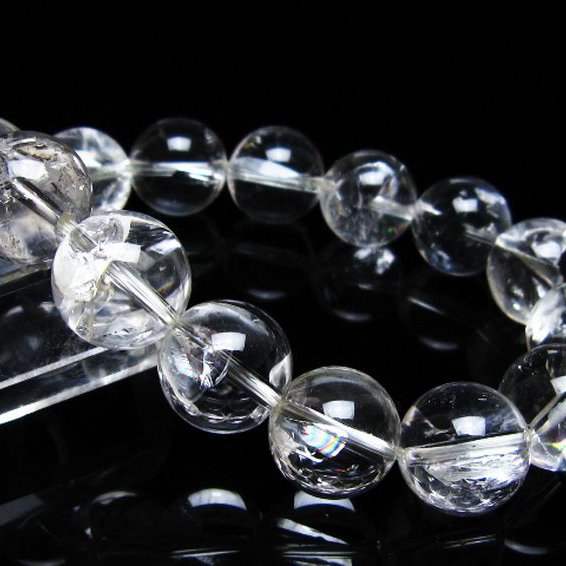 アイリスクォーツ 虹入り レインボー水晶 ブレスレット 14mm [t506-3044]