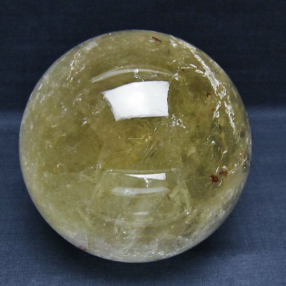 1.5Kg シトリン水晶 丸玉 105mm [T529-5883]