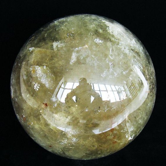 24.9Kg シトリン水晶 丸玉 265mm 同梱不可 [T529-5982]