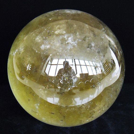 44.1Kg シトリンファントム水晶 丸玉 330mm 同梱不可 [T529-5983]