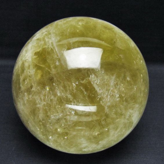 1.9Kg シトリン水晶 丸玉 115mm [t529-6307]