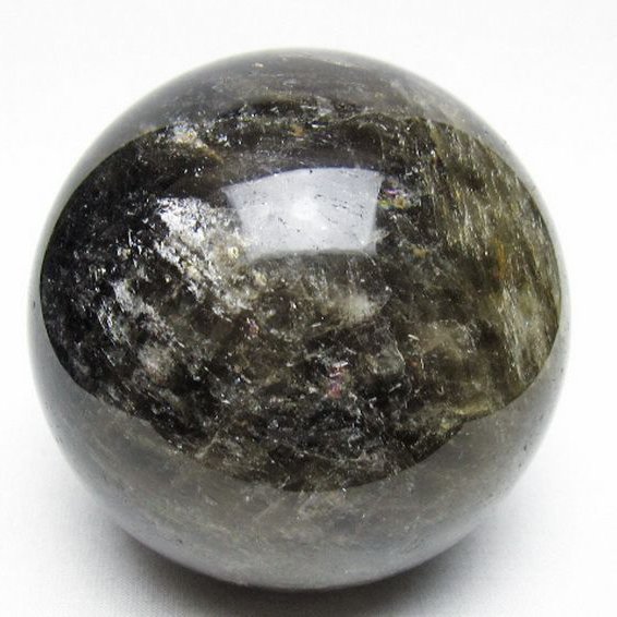 1Kg ライトニング水晶 丸玉 90mm [t529-6398]
