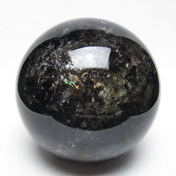 1.3Kg ライトニング水晶 丸玉 98mm [t529-6406]