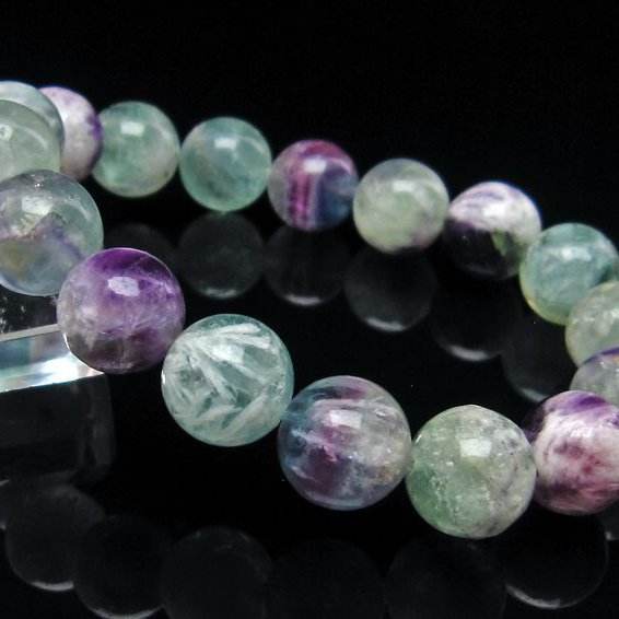 エンジェルフェザー フローライト ブレスレット 12mm [T53-4044]