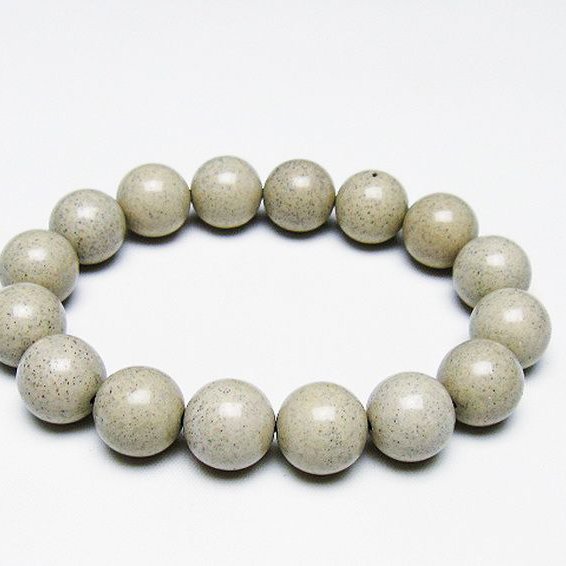 台湾産 北投石 天然ラジウム効果 ブレスレット 14mm [T538-2428]