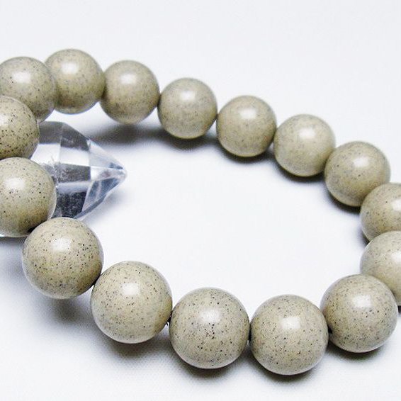台湾産 北投石 天然ラジウム効果 ブレスレット 14mm [T538-2433]