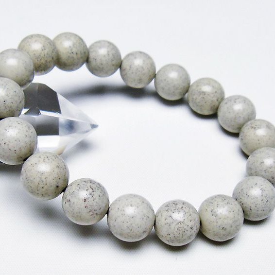 台湾産 北投石 天然ラジウム効果 ブレスレット 12mm [T538-2648]