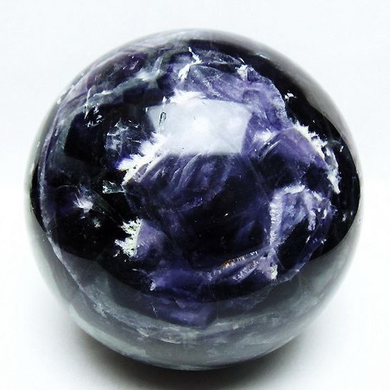 6.5Kg エンジェルフェザー フローライト 丸玉 160mm [T540-2509]