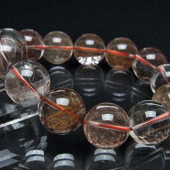 赤プラチナルチル ブレスレット 17mm [t545-10654]