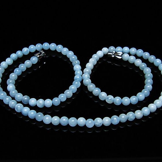 アクアマリン ネックレス 4mm [t556-3434]